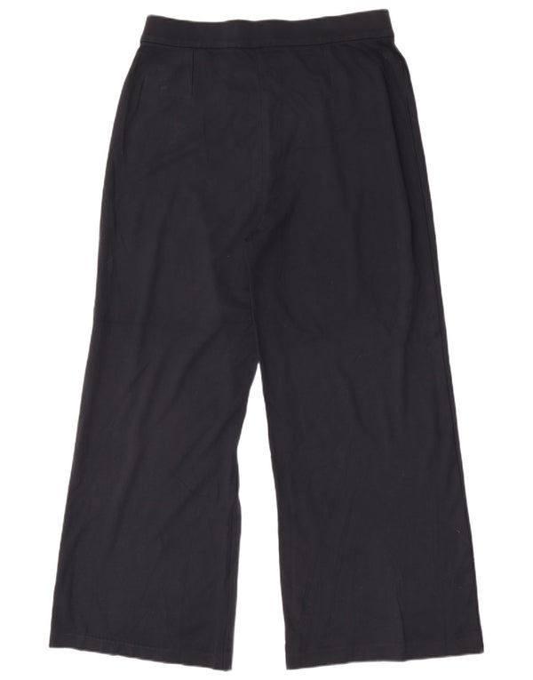 Marks & Spencer Womens Casual Trousers UK 14 Large W32 L29 Navy Blue