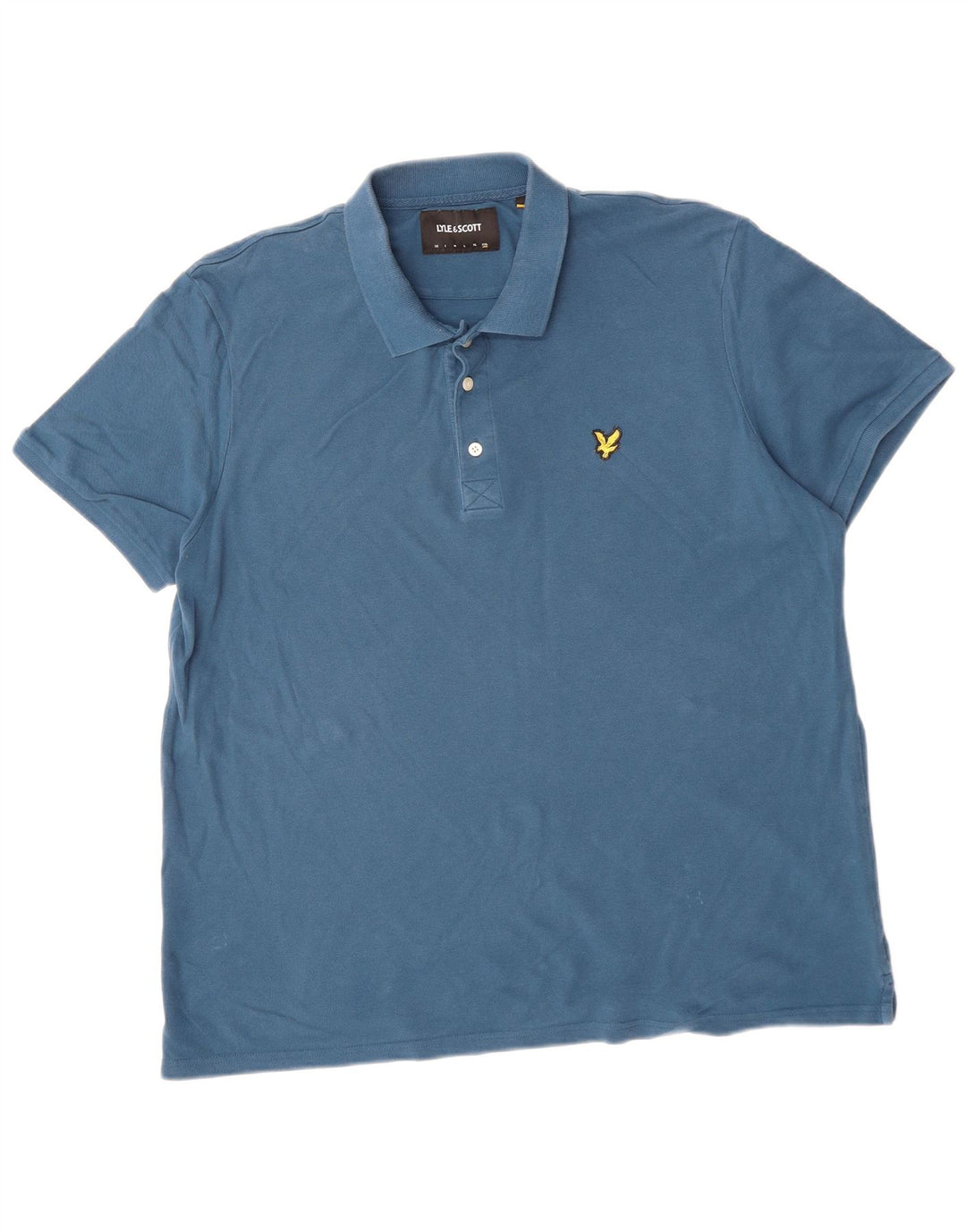 LYLE & SCOTT Mens Polo Shirt 2XL Blue Cotton Vintage Lyle & Scott and Second-Hand Lyle & Scott from Messina Hembry 