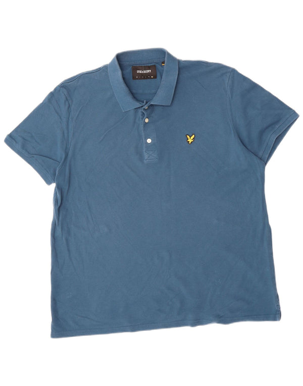 Мужская рубашка-поло LYLE & SCOTT 2XL, синяя, хлопок