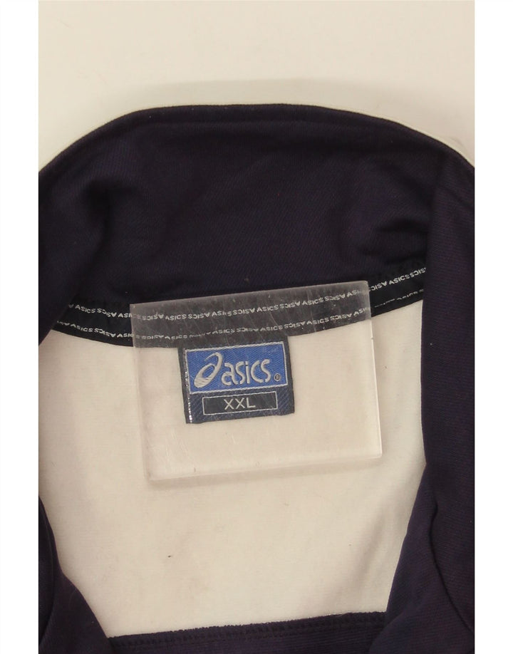 Мужская спортивная куртка Asics 2XL темно-синяя с цветными блоками