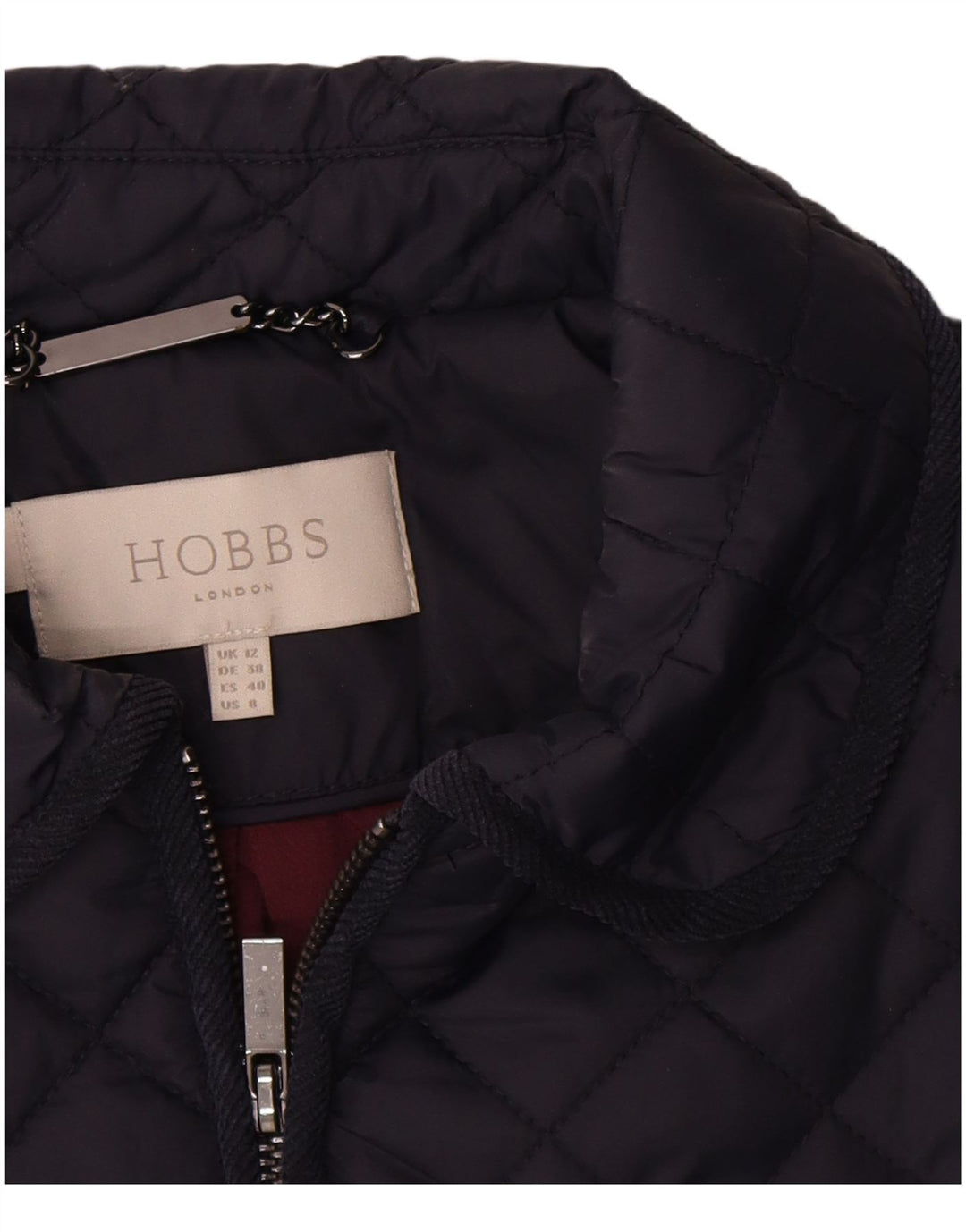 Женская стеганая куртка Hobbs UK 12, средний темно-синий полиамид
