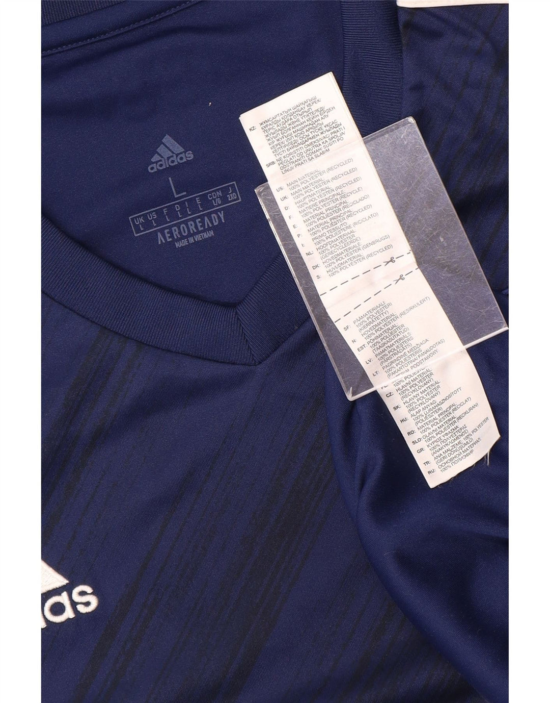 Мужская футболка Adidas Aeroready, большой темно-синий полиэстер