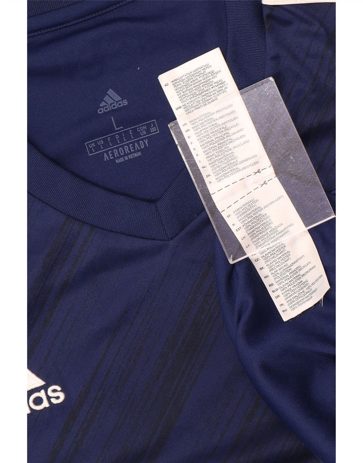 Мужская футболка Adidas Aeroready, большой темно-синий полиэстер
