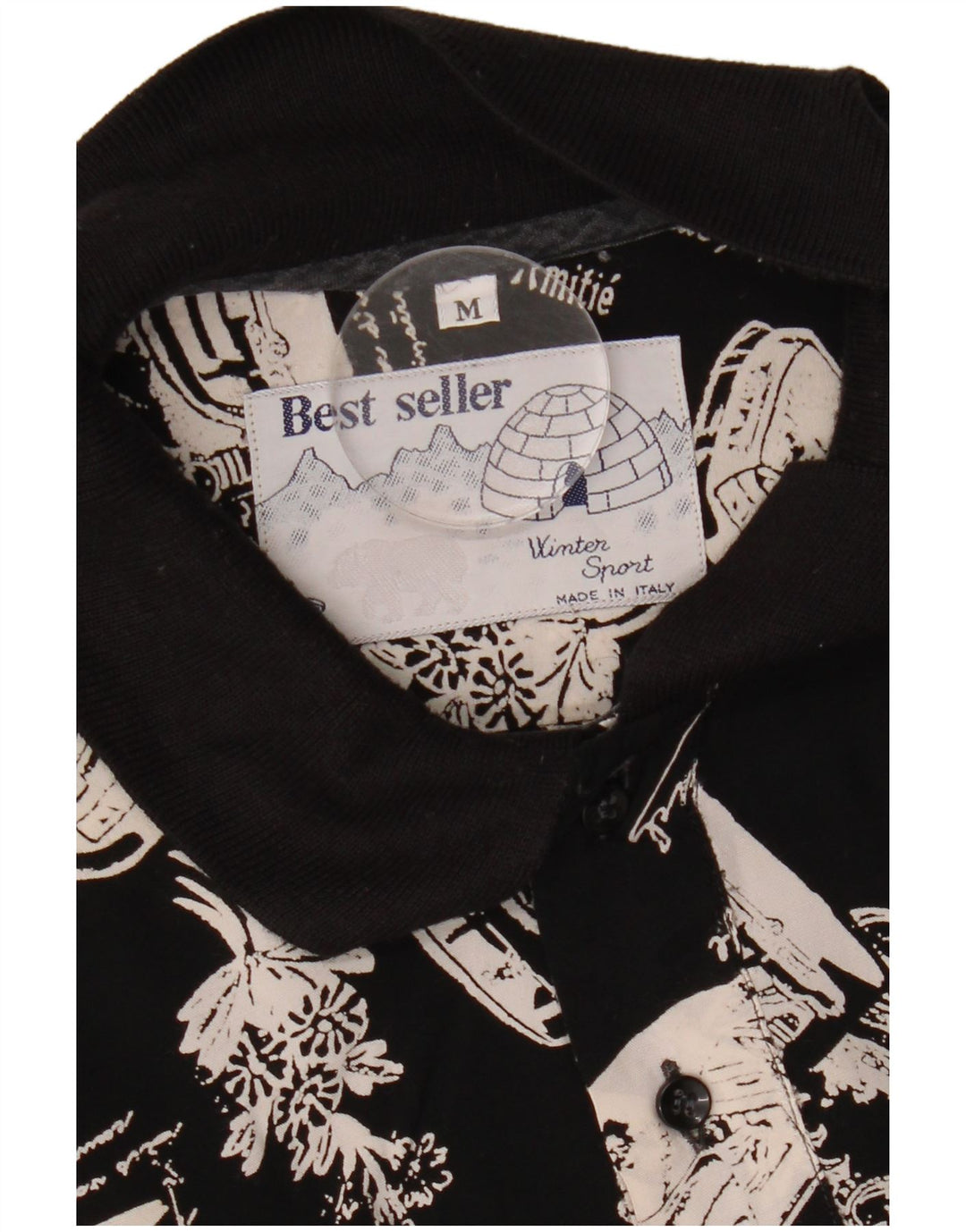 Мужской пуловер с рисунком VINTAGE, средний черный