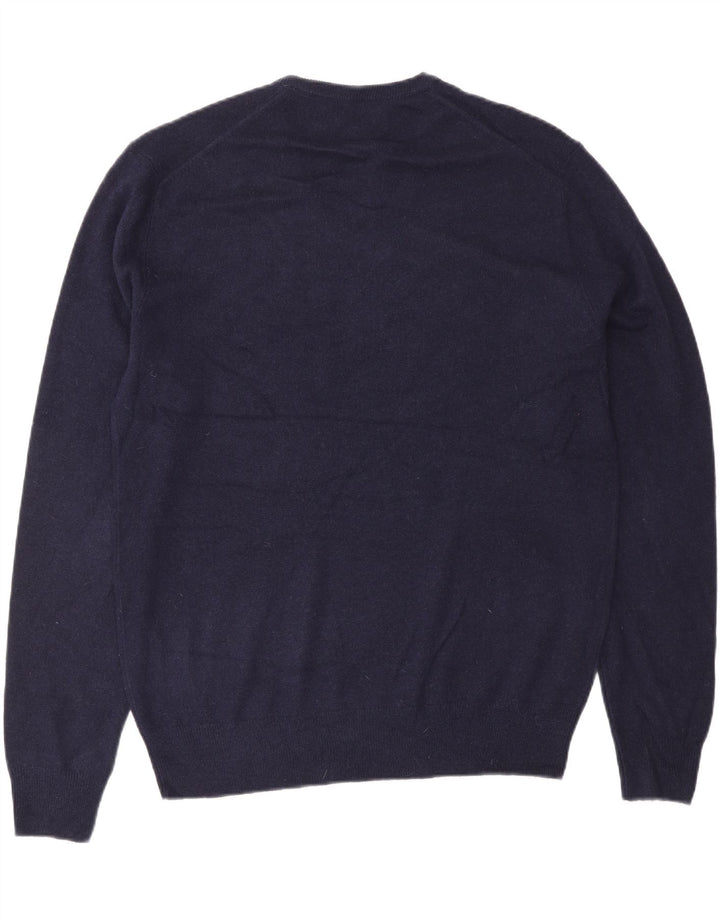 Мужской джемпер с v-образным вырезом POLO RALPH LAUREN, средний темно-синий шерстяной свитер