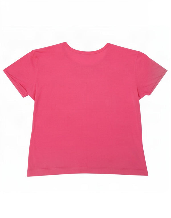 Женская футболка Gymnasium Top UK 18 XL Розовая вискоза