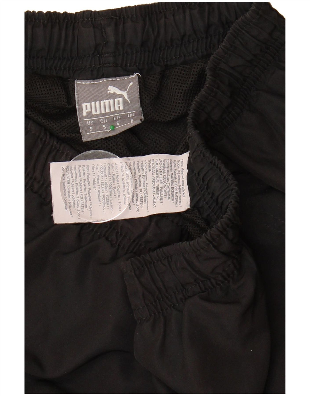 PUMA Mens Graphic Tracksuit Trousers Small  Black Polyester