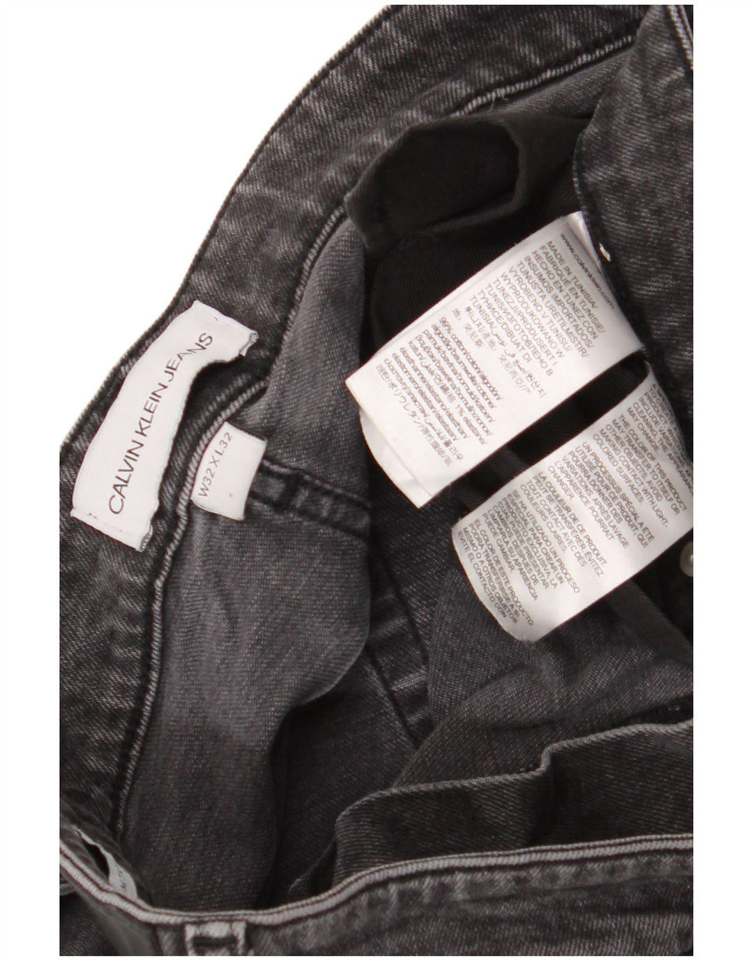 Мужские узкие джинсы Calvin Klein W32 L32, серый хлопок
