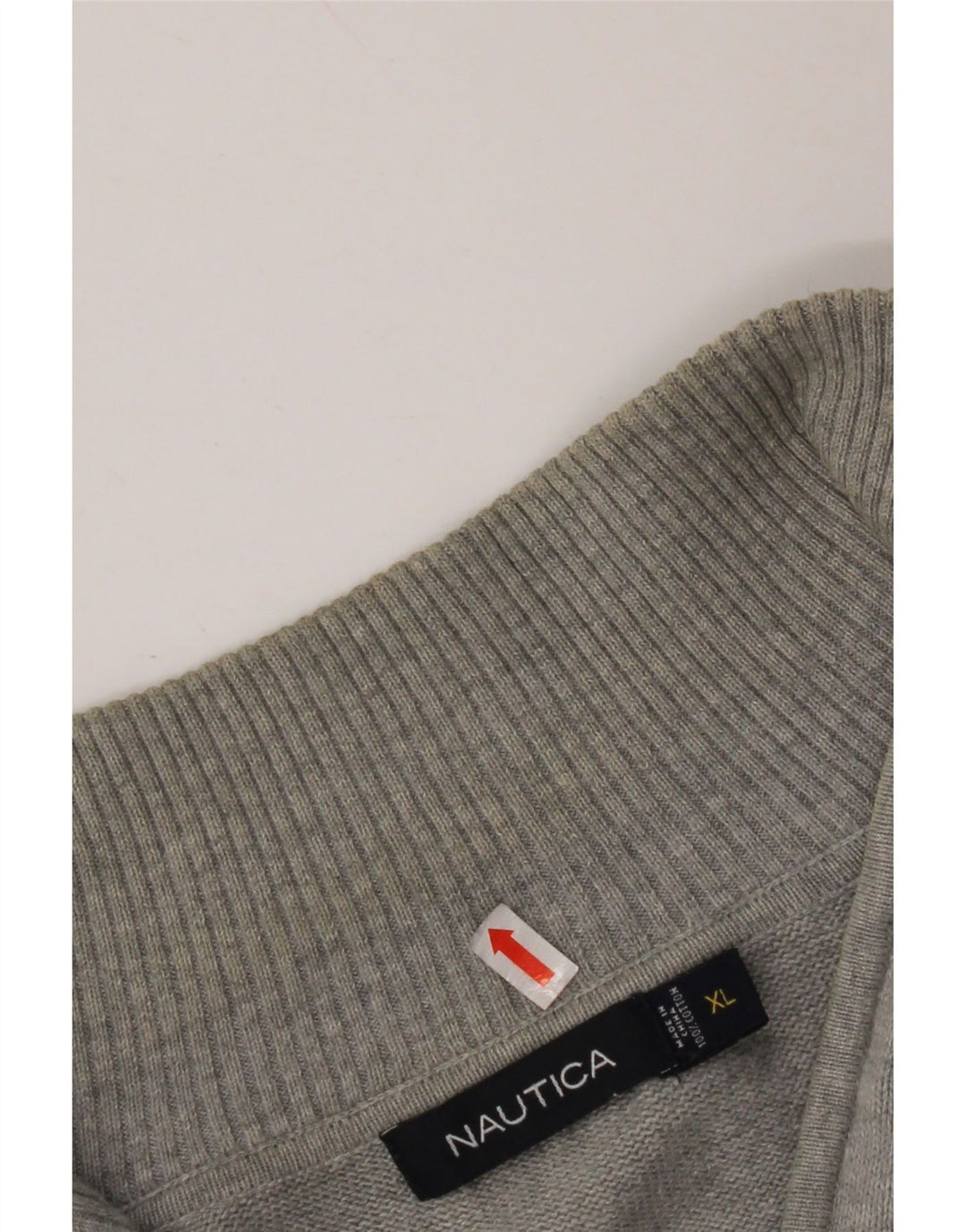 Мужской джемпер NAUTICA с воротником на молнии, XL, серый хлопок с узором аргайл/ромб