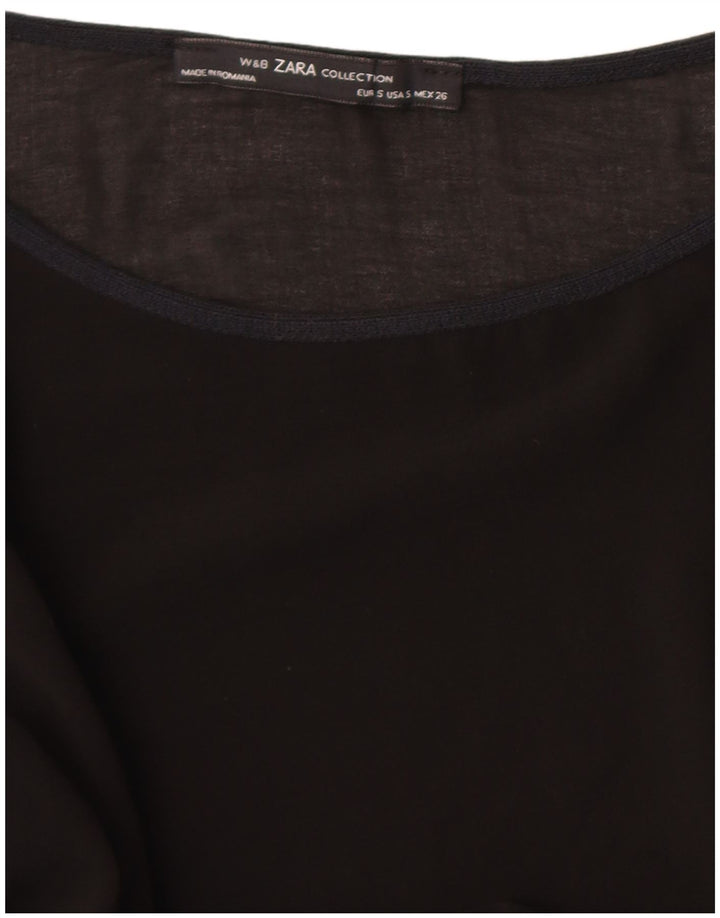 Женский топ Zara с рукавом 3/4 UK 10, маленький черный