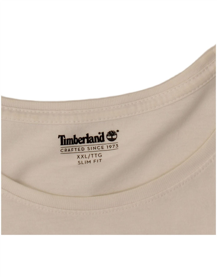 Мужская футболка приталенного кроя Timberland 2XL, белая