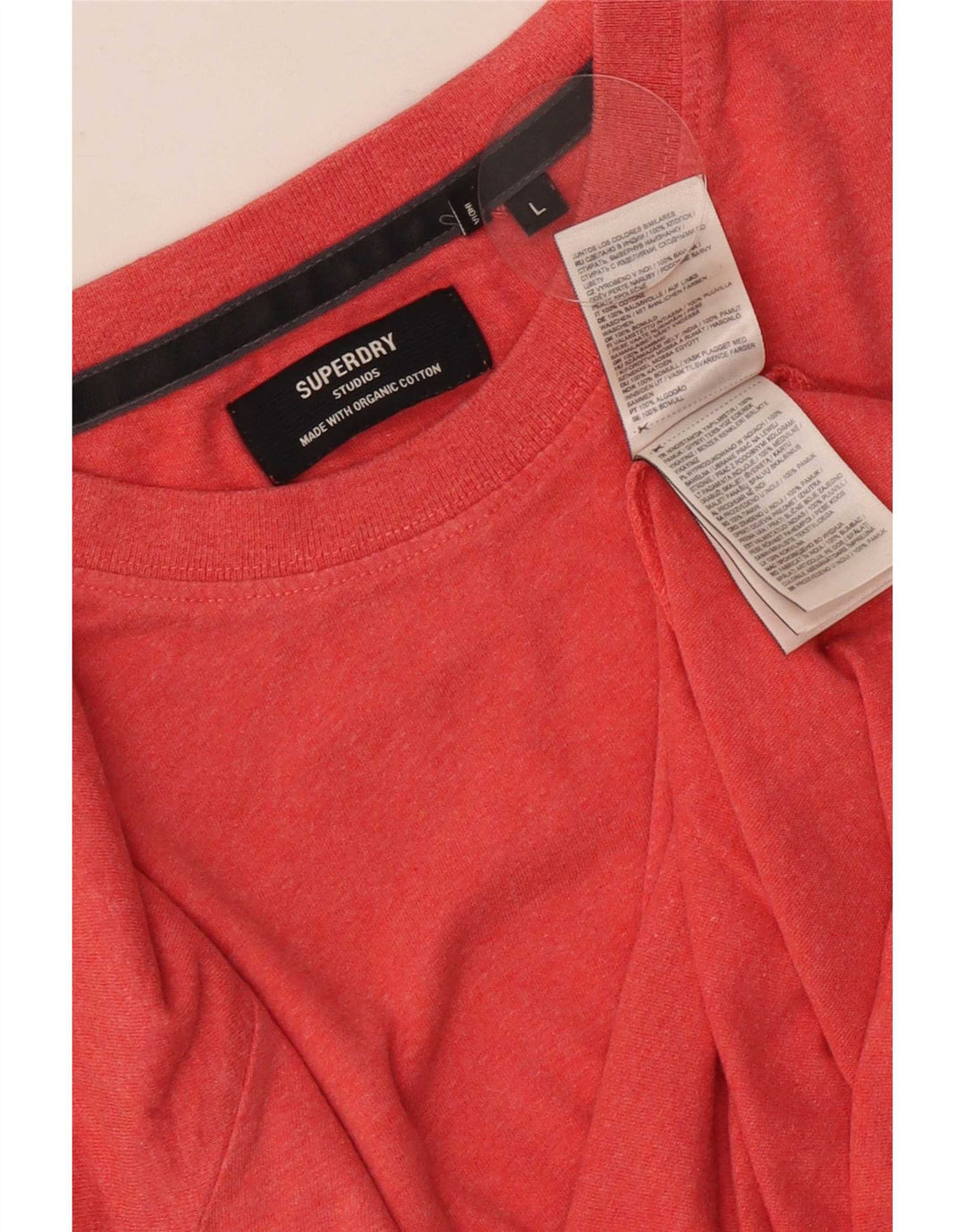 Мужская футболка Superdry, большой красный хлопок с крапинками