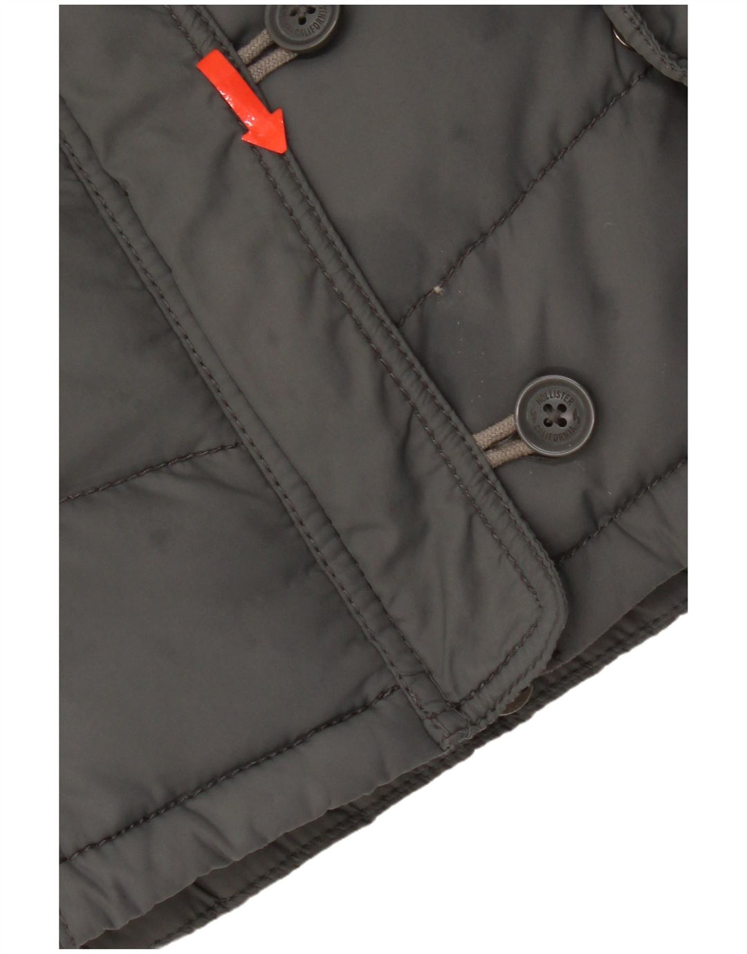 Женский утепленный жилет Hollister UK 14, большой серый полиэстер