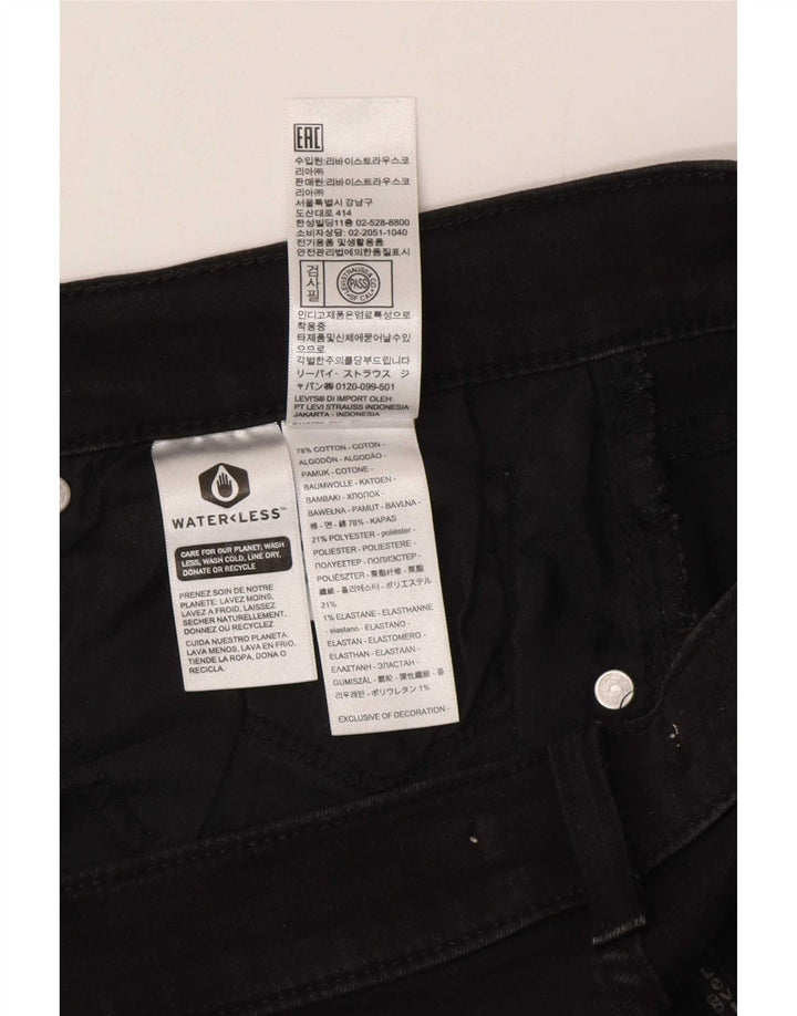 Женские классические прямые джинсы Levi's W32 L30, черный хлопок