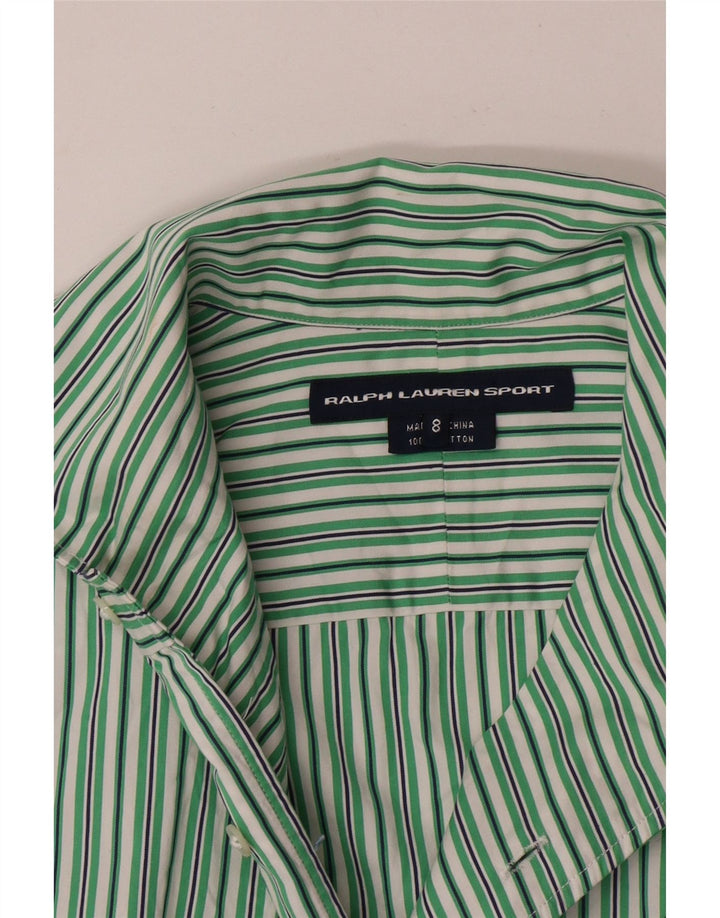 Женская рубашка Ralph Lauren US 8, хлопковая средняя зеленая полоска