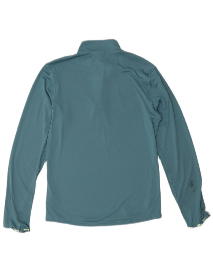 Пуловер с воротником на молнии для мальчиков Puma, синий полиэстер, 13–14 лет