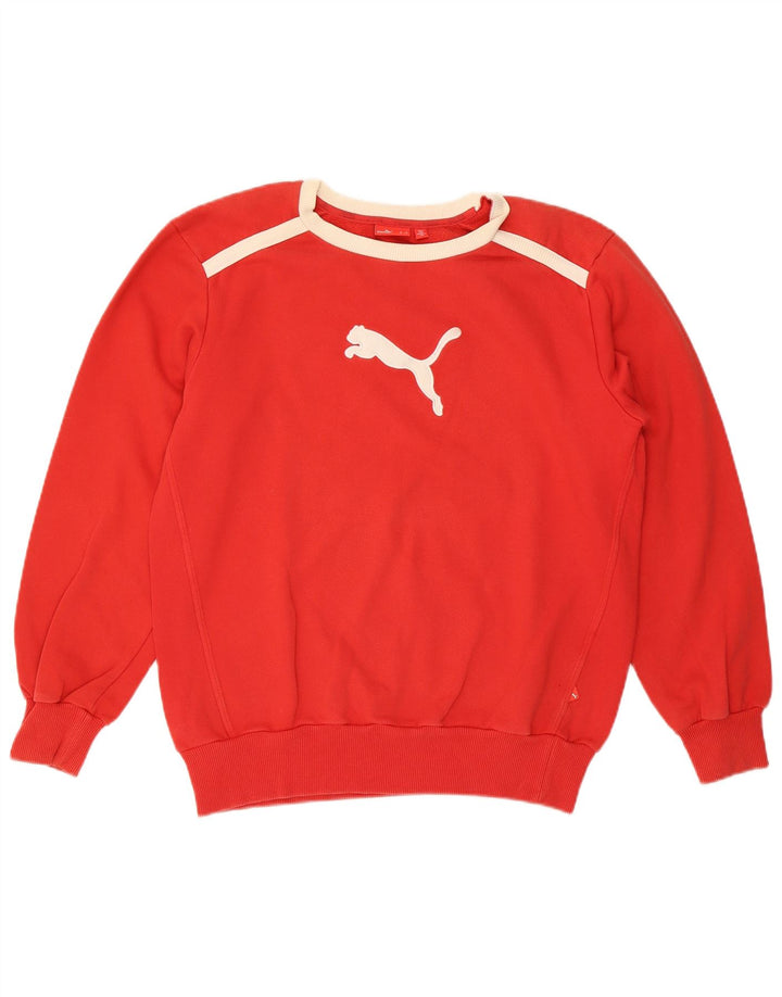 Мужской свитшот с рисунком Puma, маленький красный с цветными блоками