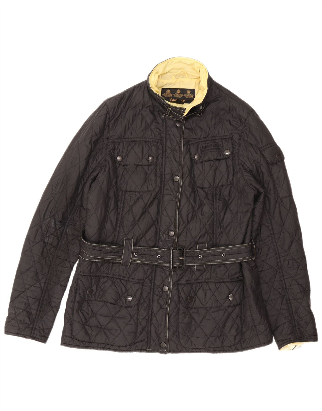 Женская стеганая куртка Barbour UK 14, большая черная