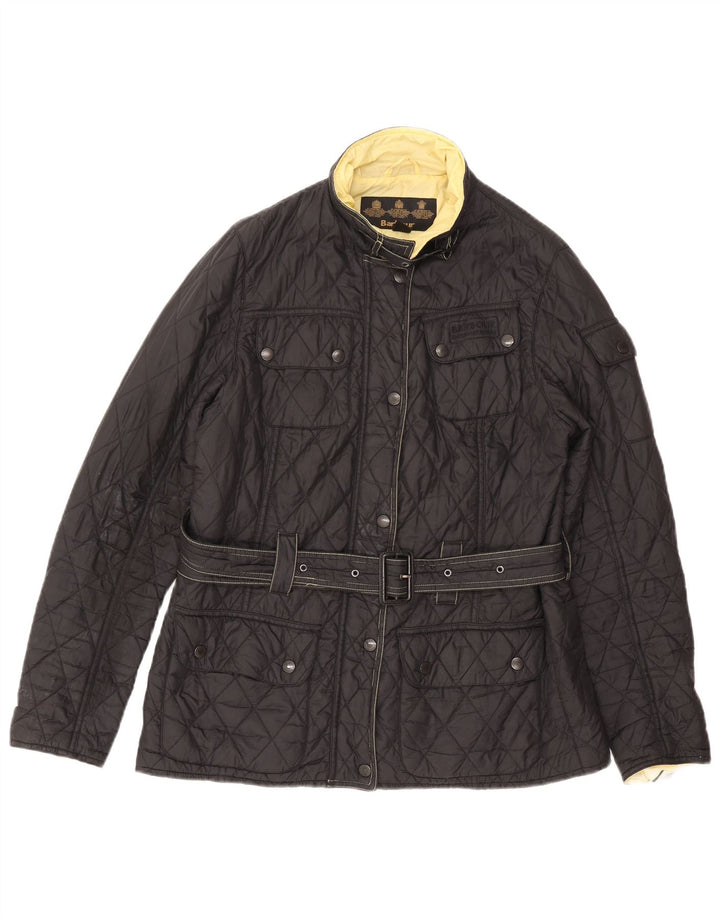 Женская стеганая куртка Barbour UK 14, большая черная