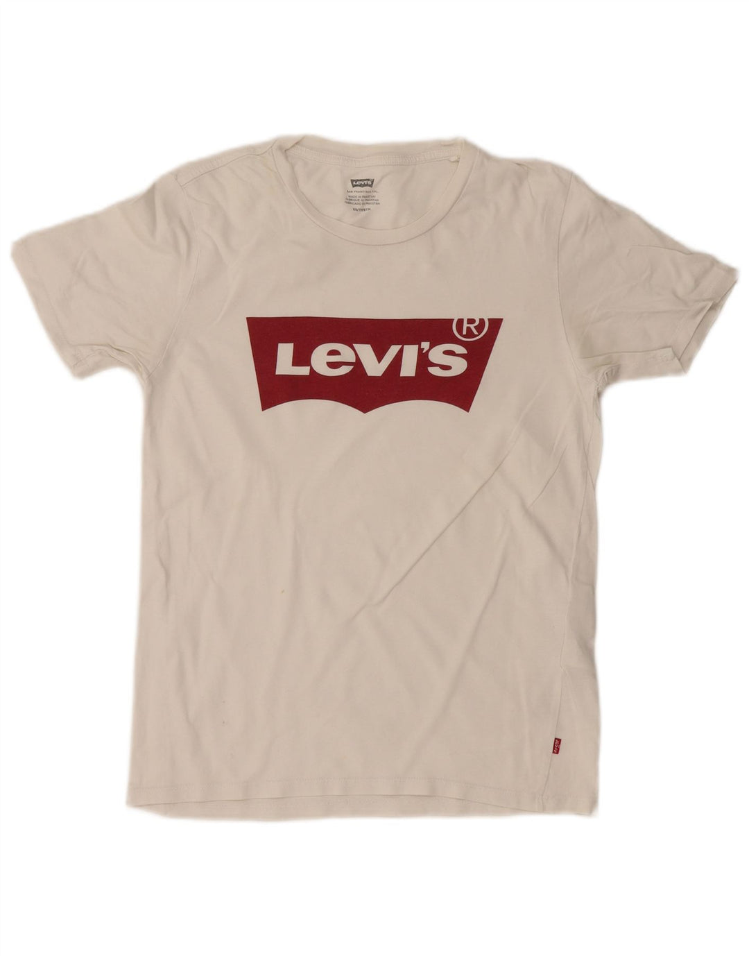 Женская футболка с рисунком LEVI'S Top UK 6 XS, белый хлопок