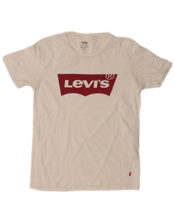 Женская футболка с рисунком LEVI'S Top UK 6 XS, белый хлопок