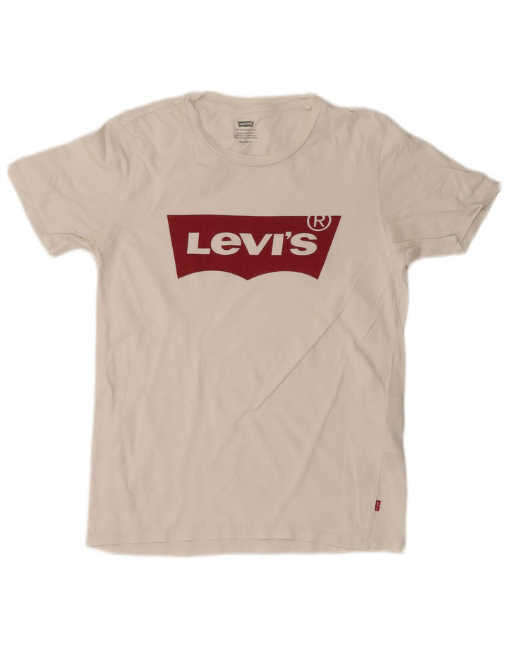 Женская футболка с рисунком LEVI'S Top UK 6 XS, белый хлопок