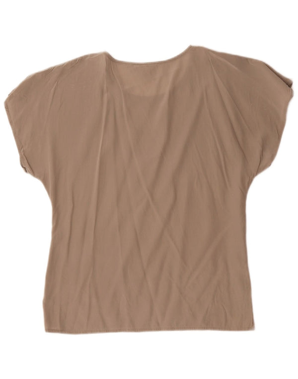 Женская блузка Max Mara Top UK 12, средний серый шелк