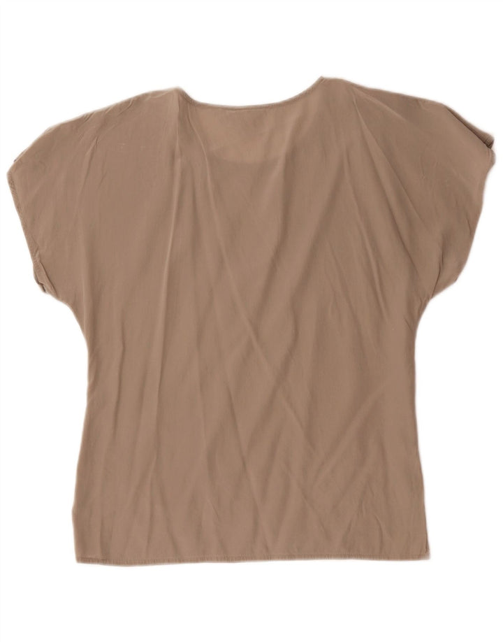 Женская блузка Max Mara Top UK 12, средний серый шелк