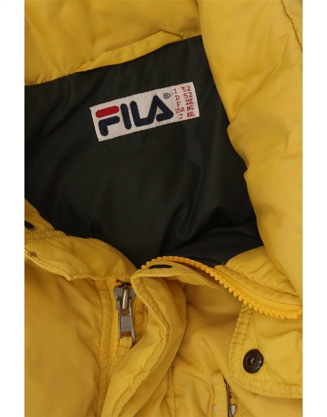 Мужская стеганая куртка Fila UK 38 Medium Yellow Colorblock