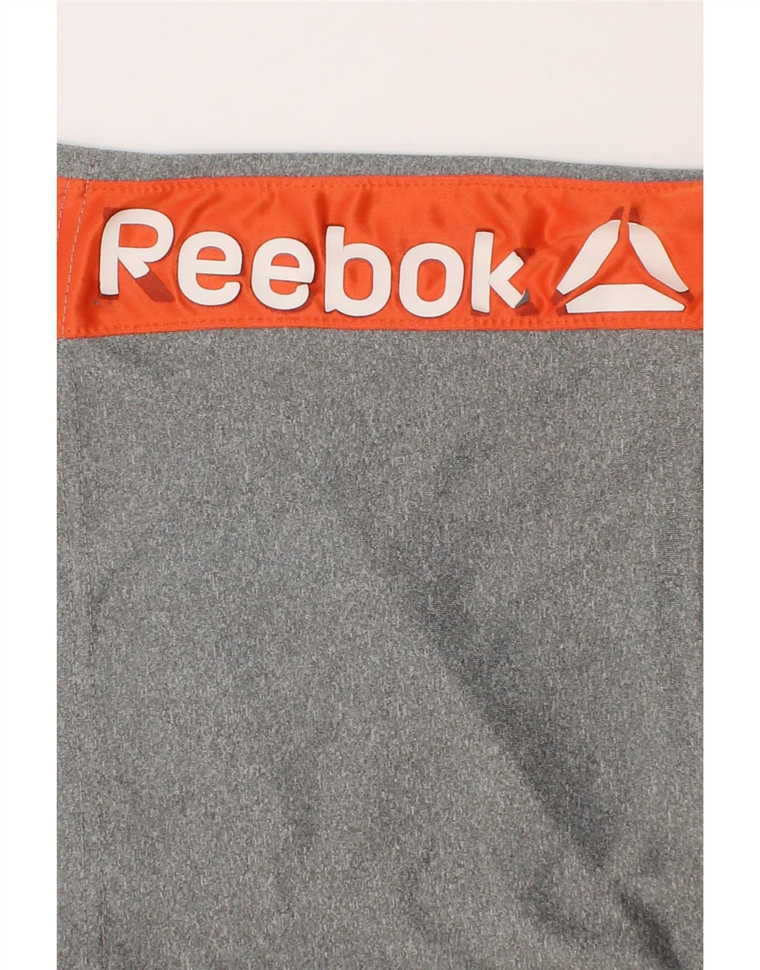 REEBOK Boys Graphic Sport Shorts 10-11 Years  Grey Colourblock Polyester Vintage Reebok and Second-Hand Reebok from Messina Hembry 