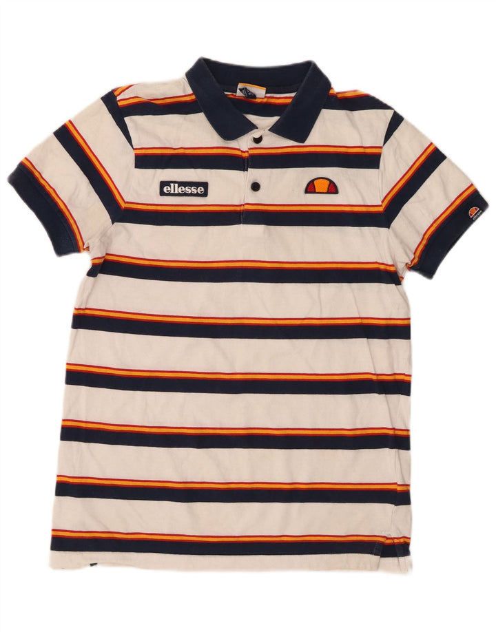 Мужская рубашка-поло Ellesse, маленькая белая полоска из хлопка