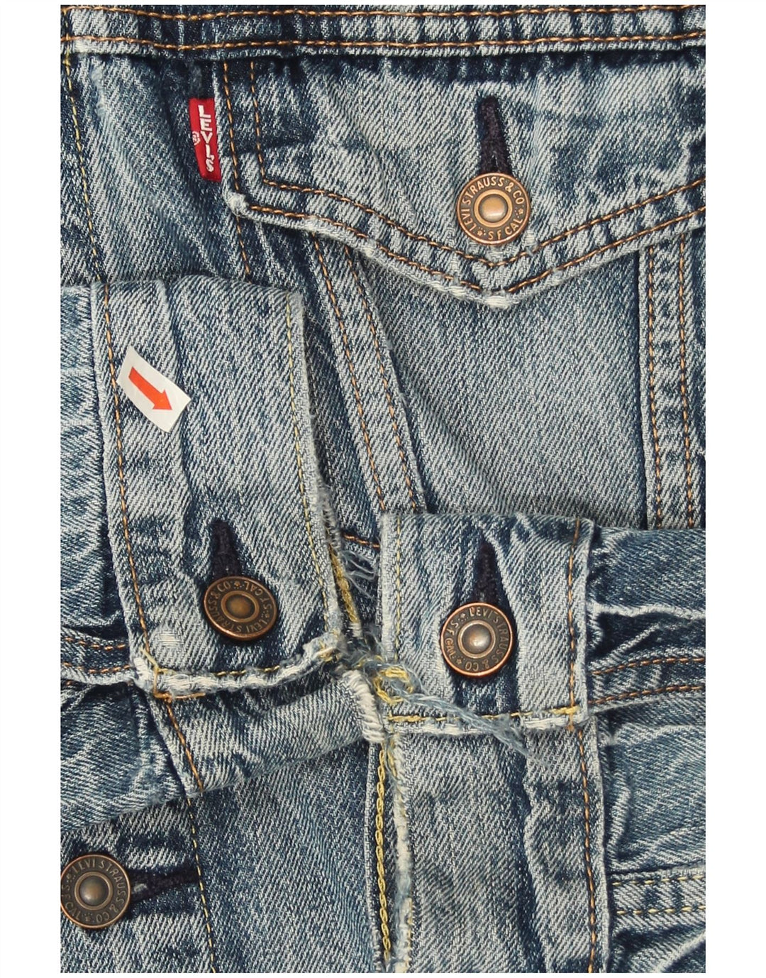 Мужская джинсовая куртка Levi's UK 38, средний синий хлопок, хлопок