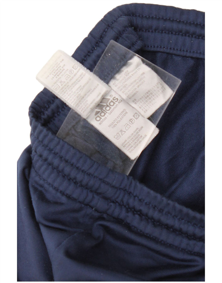 ADIDAS Mens Tracksuit Trousers Large  Navy Blue Colourblock Polyester