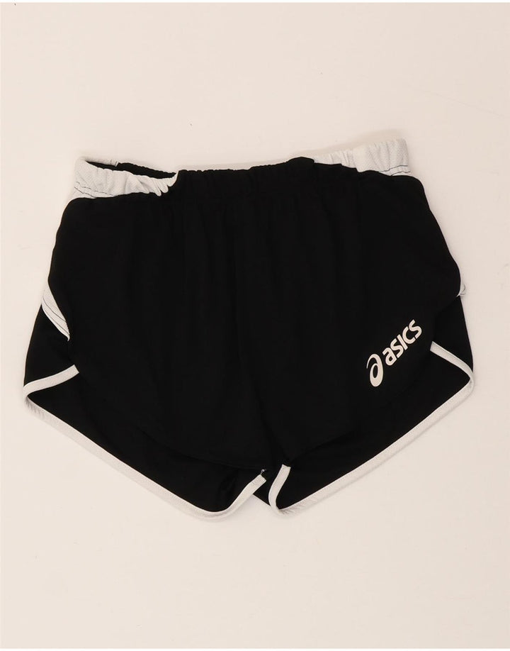 Женские спортивные шорты Asics UK 8, маленькие черные, полиэстер с цветными блоками