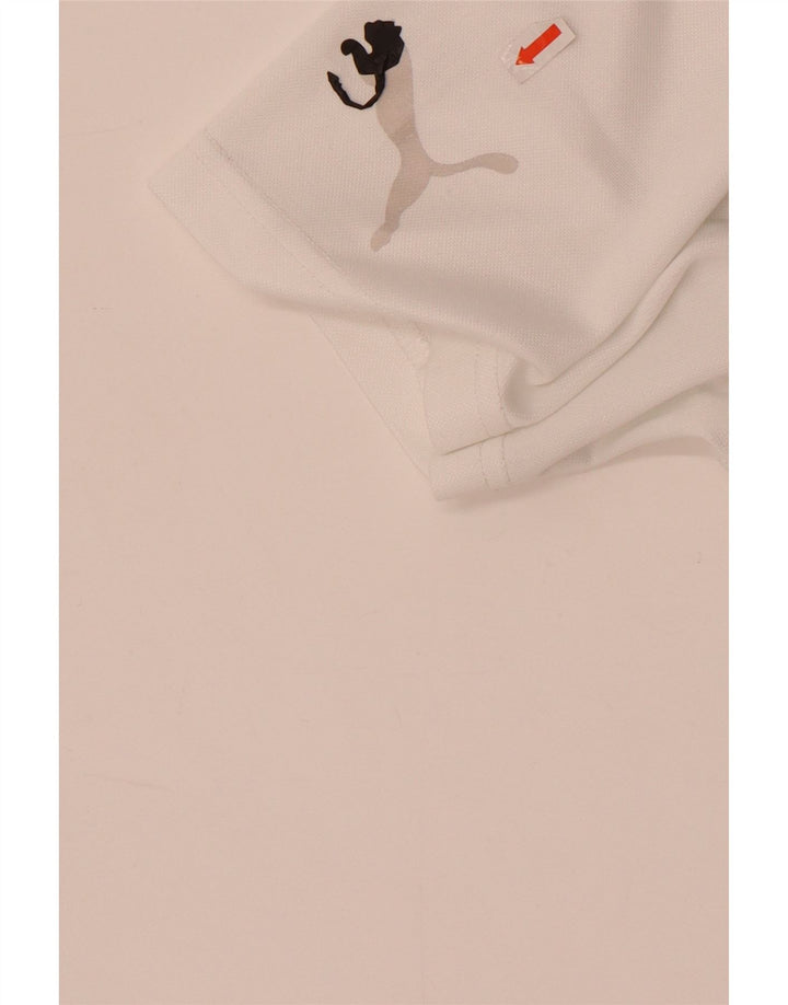 Мужская футболка с рисунком Puma, средний белый полиэстер