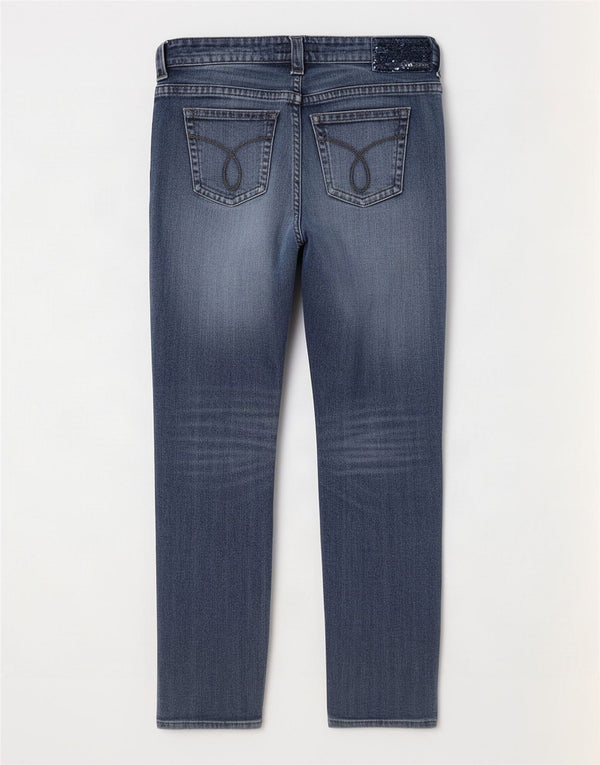 Женские узкие джинсы Calvin Klein W28 L28 синие