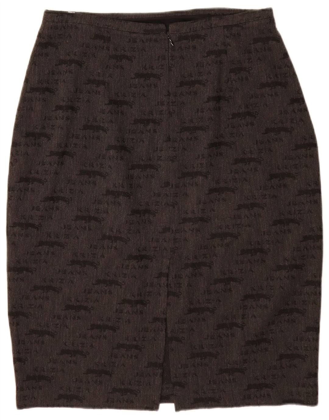 KRIZIA JEANS Женская юбка-карандаш с рисунком UK 12 Medium W28 Серая