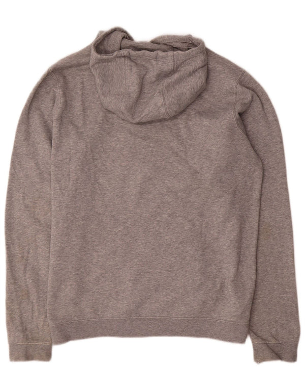 Мужской джемпер с капюшоном с графическим рисунком Nike, хлопковый цвет среднего серого цвета