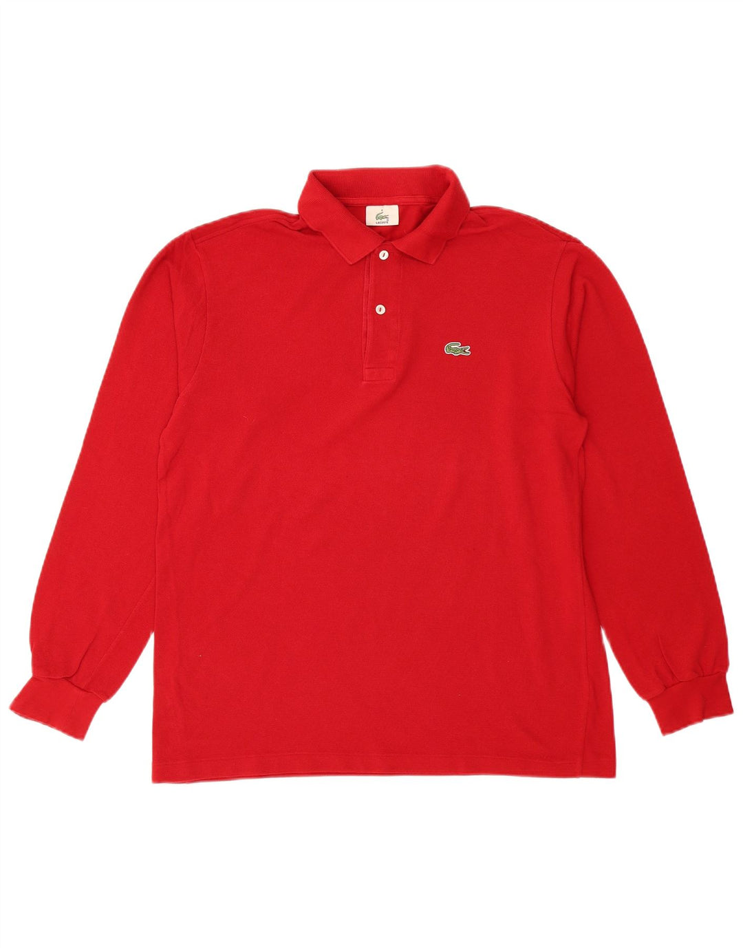 Мужская рубашка-поло с длинным рукавом Lacoste, размер 4, средний красный хлопок, размер 4