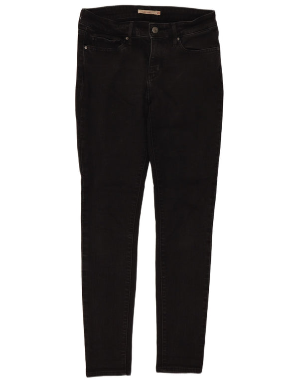 Женские джинсы скинни Levi's 711 W28 L30, черный хлопок
