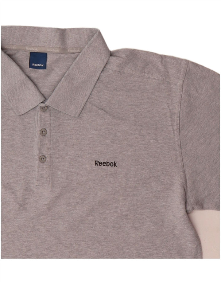 Мужская рубашка-поло Reebok XL серая, хлопок