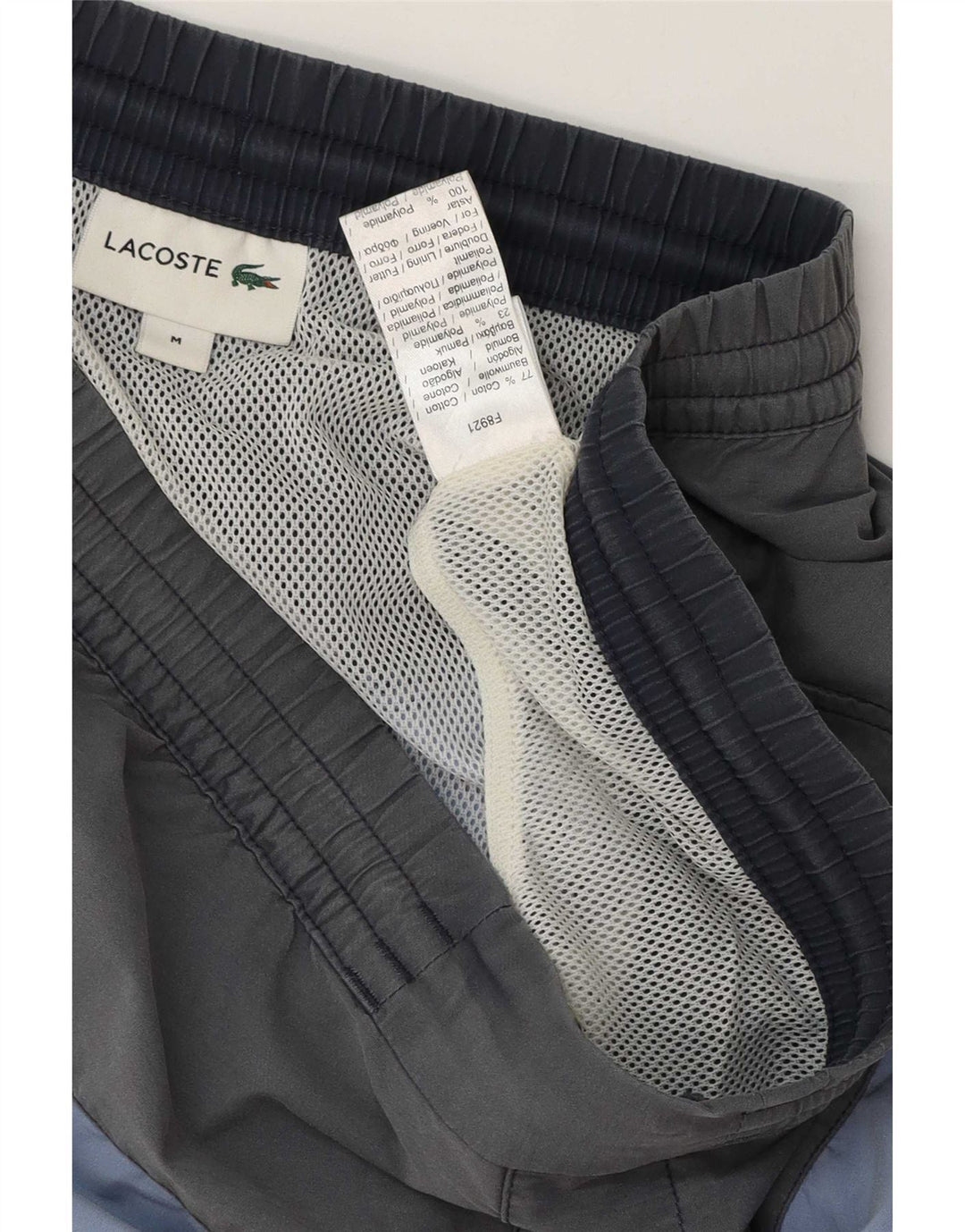 Мужские шорты для плавания Lacoste, средние разноцветные хлопковые шорты с цветными блоками