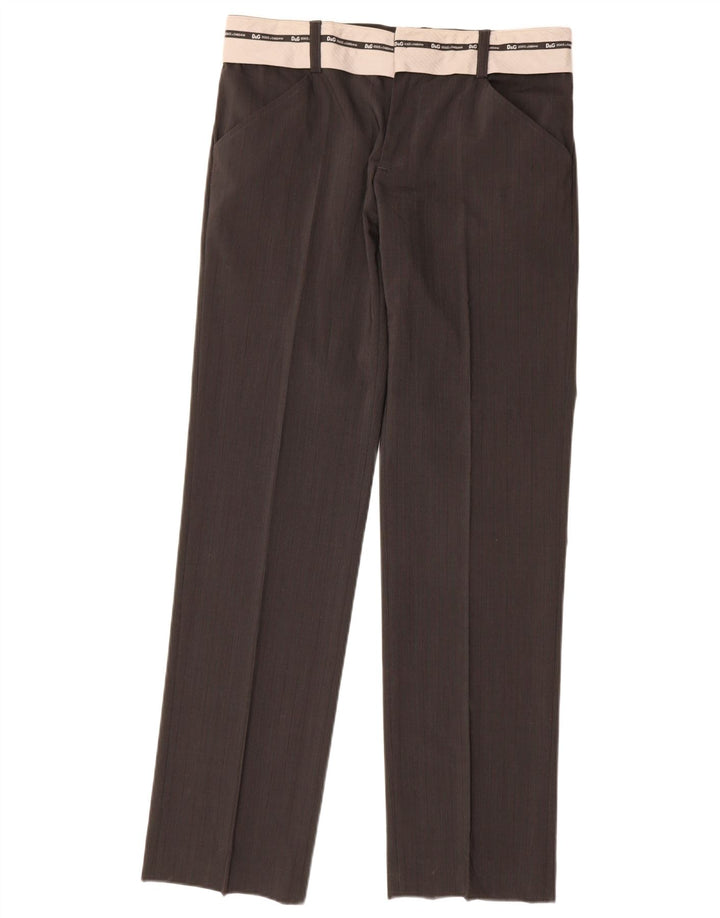 DOLCE & GABBANA Мужские повседневные брюки с рисунком W34 L33, черные в полоску