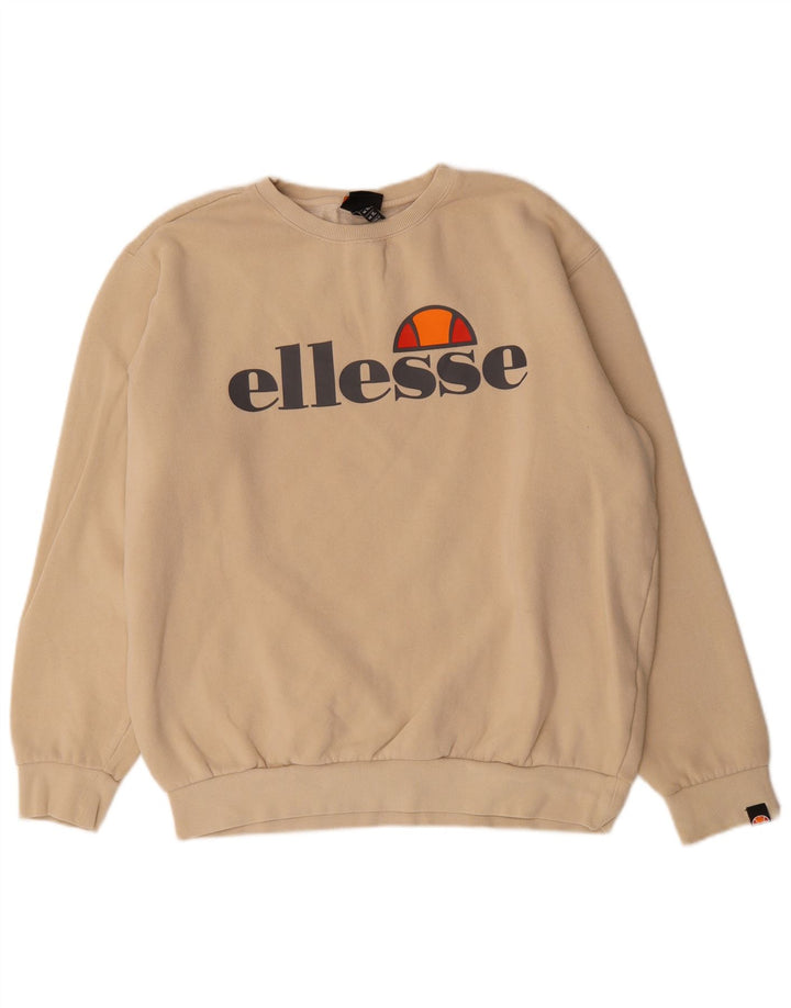 Мужской свитшот Ellesse с рисунком, XL, бежевый, хлопок