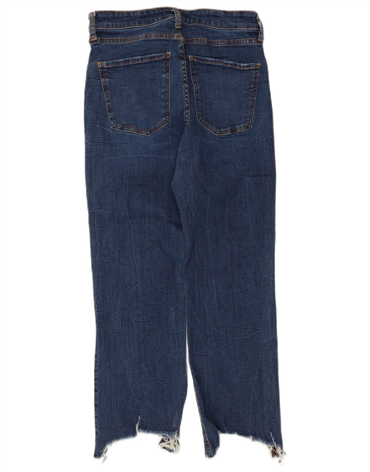 Женские укороченные расклешенные джинсы Zara EU 40 Medium W30 L24 Темно-синие