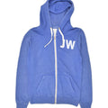 JACK WILLS Womens Loose Fit Graphic Zip Hoodie Sweater UK 8 Small  Blue | Vintage Jack Wills | Thrift | Second-Hand Jack Wills | Used Clothing | Messina Hembry 