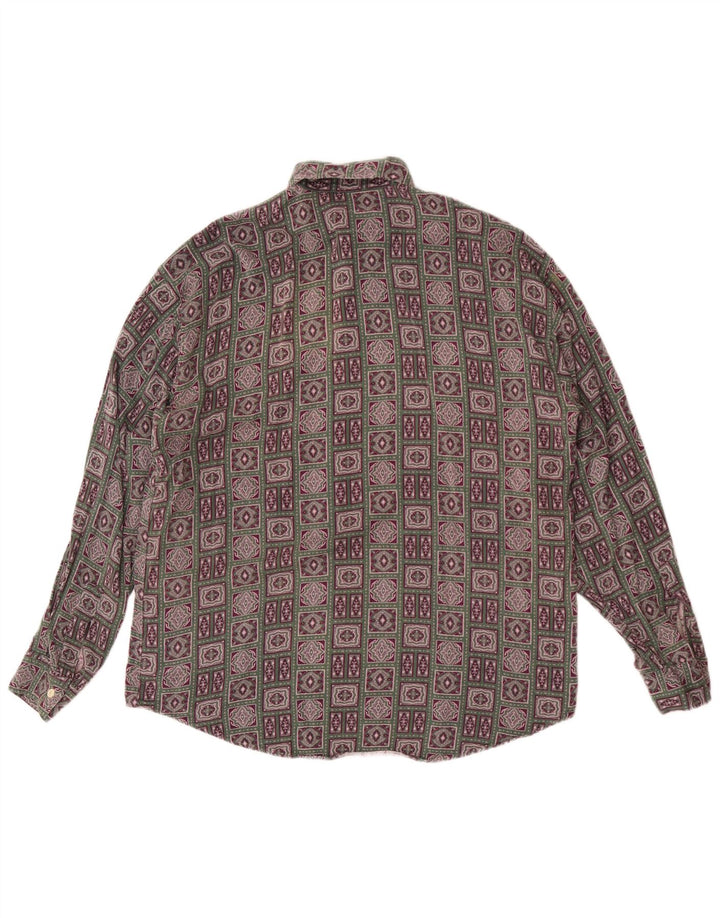 Мужская рубашка Benetton, большая, разноцветная, с геометрическим рисунком