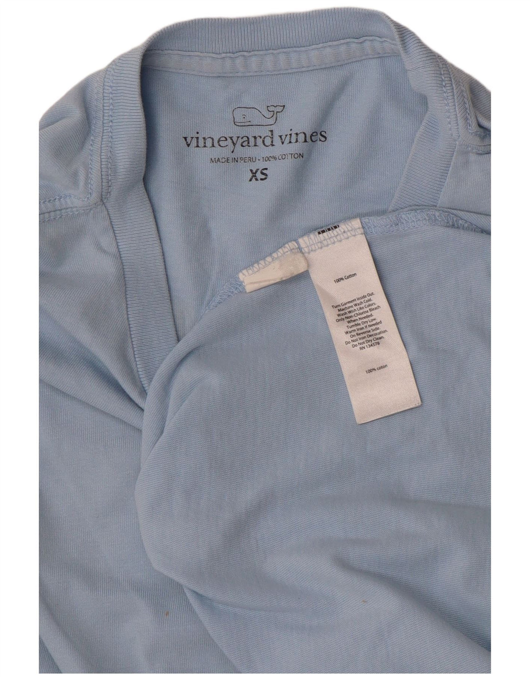 VINEYARD VINES Мужской топ с рисунком, длинный рукав, XS, синий хлопок