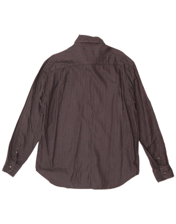 Мужская рубашка Trussardi, размер 44 17 1/2 XL, классическая темно-синяя полоска