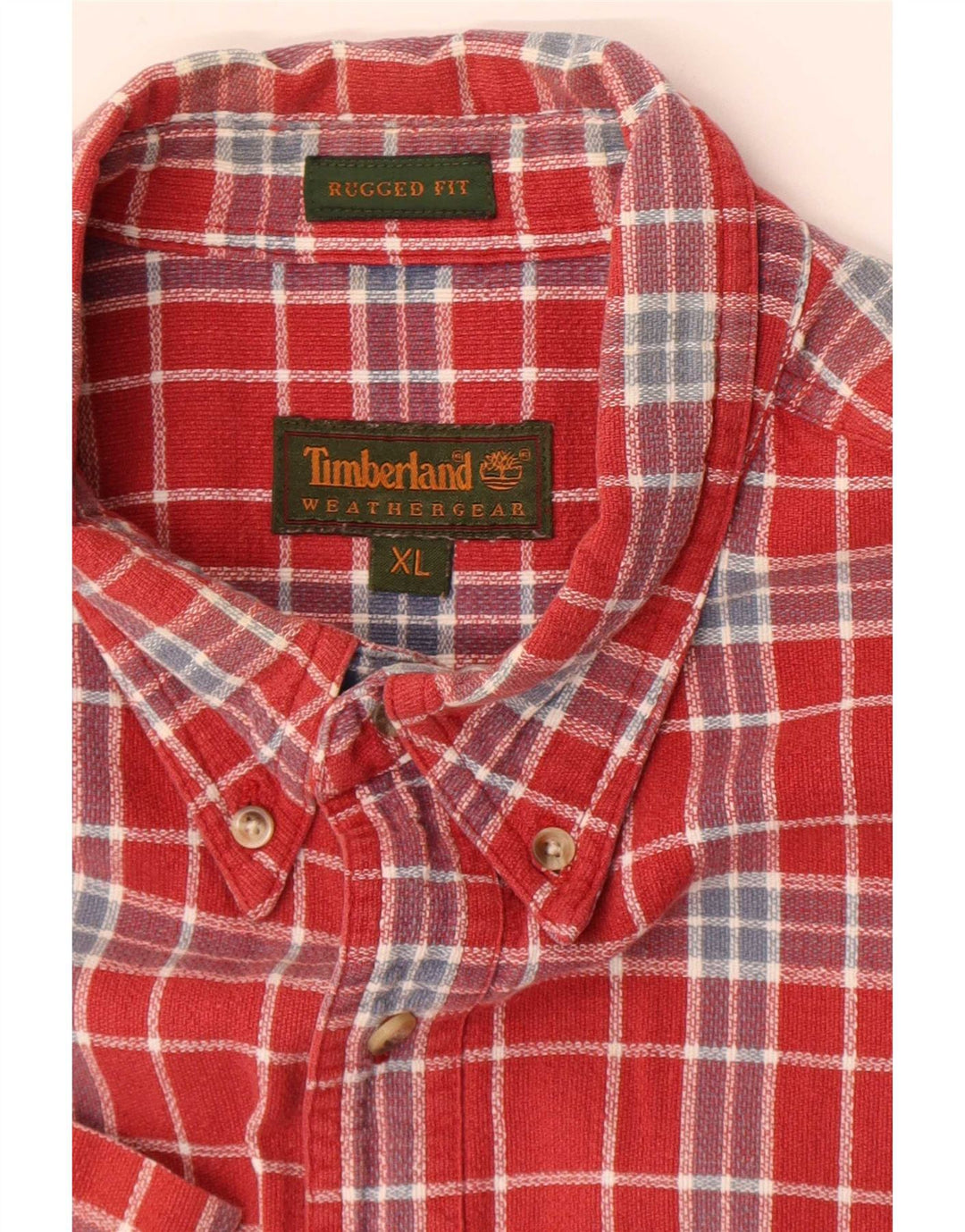 Мужская рубашка Rugged Fit с коротким рукавом Timberland XL, красная клетка